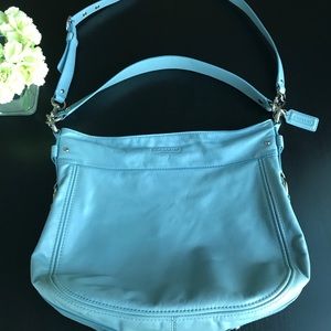 Coach Baby Blue purse with Silver Accent
